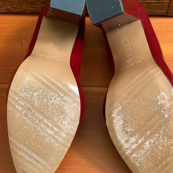 Brooks Brothers Red Patent Leather Block Heel Pumps Size 6 1/2 - Picture 5 of 5